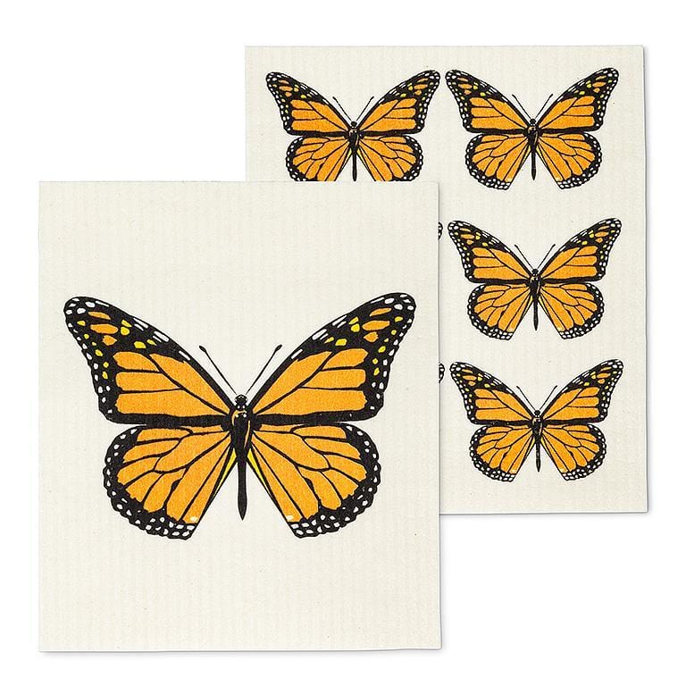 Abbott Abbott Monarch Butterfly Dishcloths, Set of 2 - Little Miss Muffin Children & Home