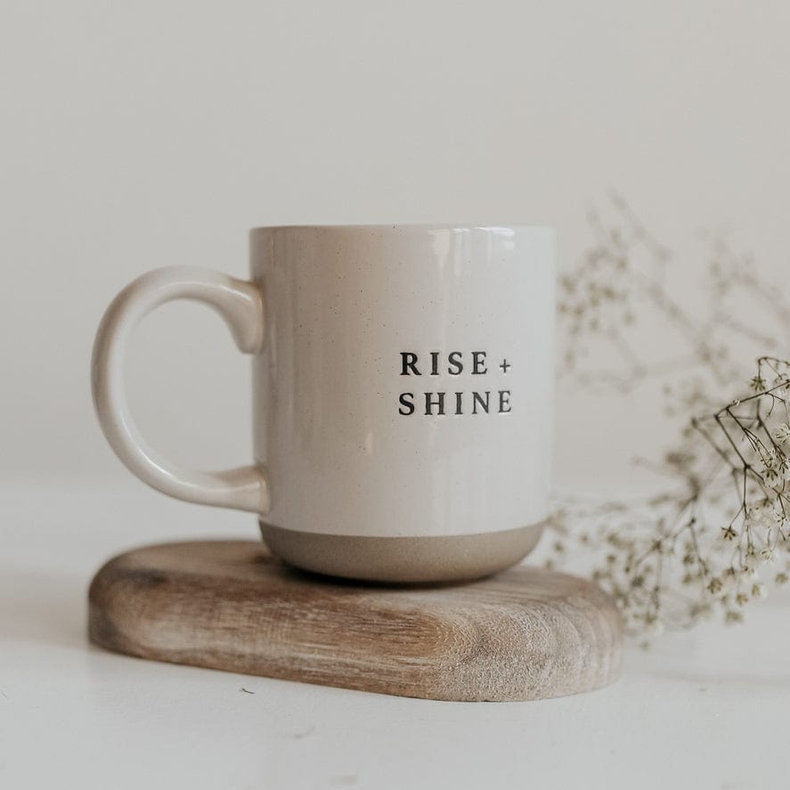 Sweet Water Decor Sweet Water Decor CM097 Rise + Shine 14oz Stoneware Style Coffee Mug - Little Miss Muffin Children & Home