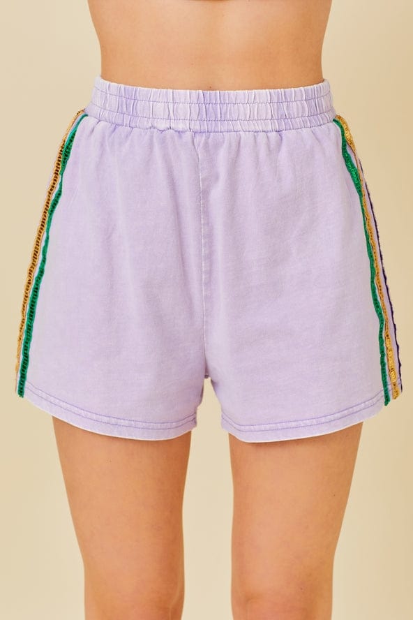 Main Strip Main Strip Mardi Gras Sequin Stripe Trim Short - Little Miss Muffin Children & Home
