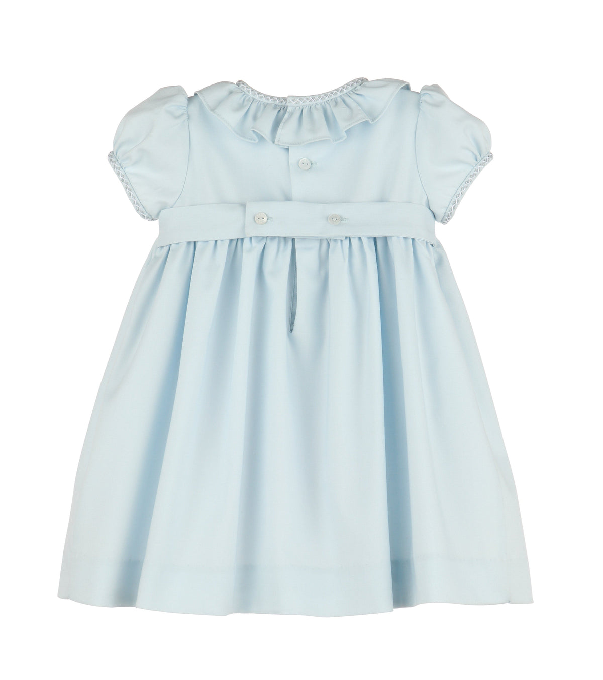 Casero & Associates Casero & Associates Silverstone Flower Smock Dress, Blue - Little Miss Muffin Children & Home