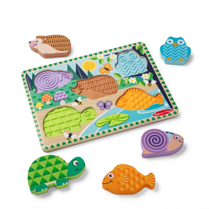 Melissa & Doug Forest Friends Touch & Feel Puzzle - Little Miss Muffin Children & Home