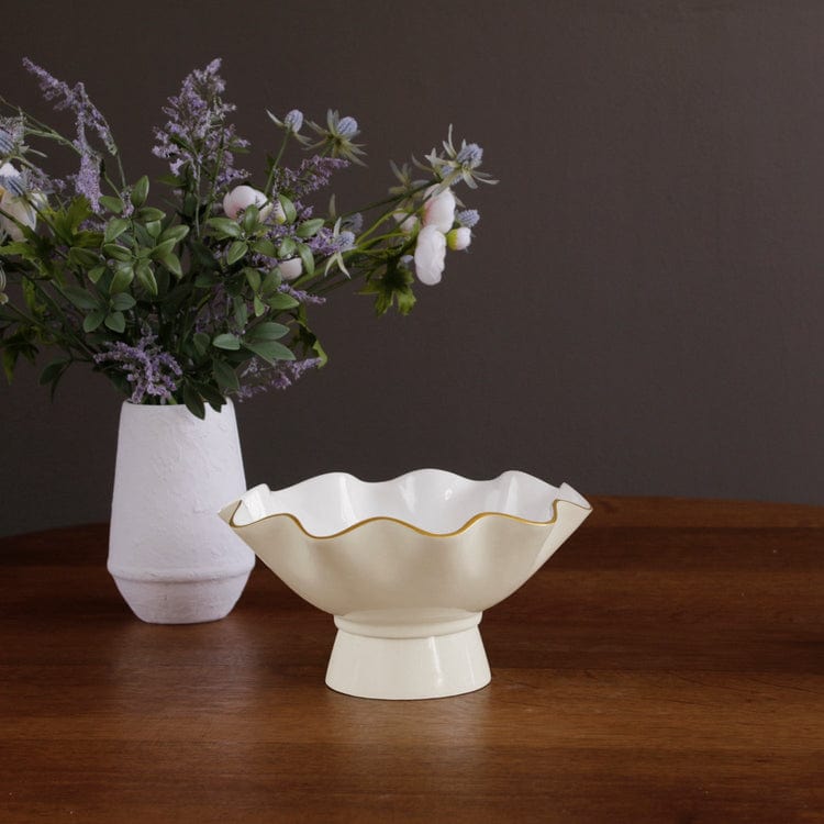 Beatriz Ball Encanto Carola Small Pedestal, Cream & White - Little Miss Muffin Children & Home
