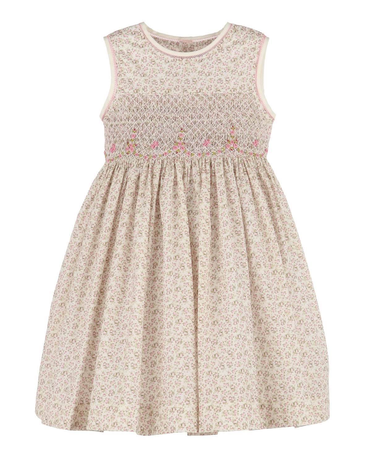 Casero & Associates Casero & Associates Tea Roses Smock Dress, Pink - Little Miss Muffin Children & Home