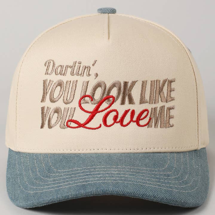 Fashion City Fashion City You Look Like You Love Me Embroidery Trucker Hat - Little Miss Muffin Children & Home