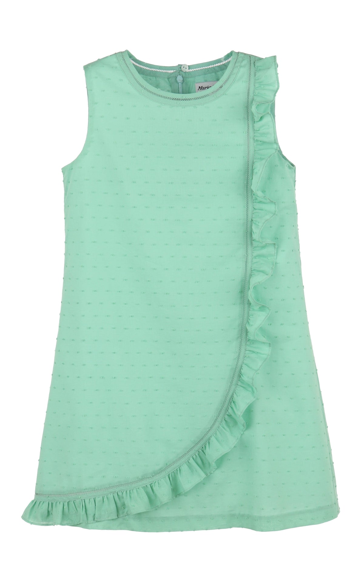 Casero & Associates Casero & Associates Classic Swiss Dot Ruffle Dress, Aqua - Little Miss Muffin Children & Home