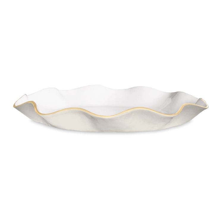 Beatriz Ball Encanto Carola Large Round Platter, Cream & White - Little Miss Muffin Children & Home