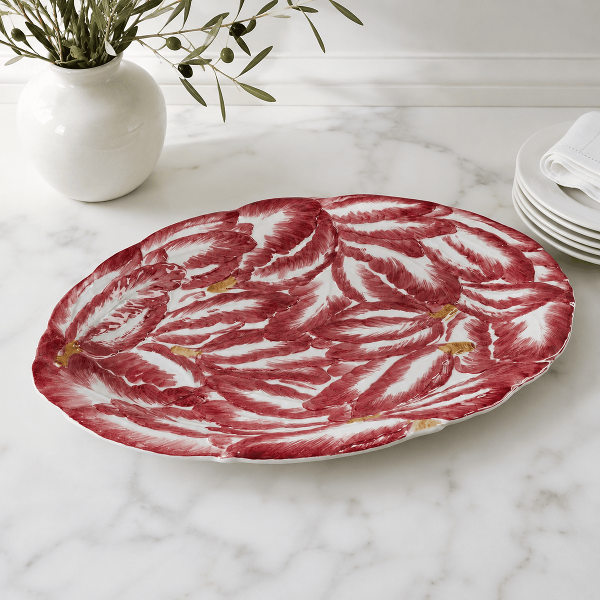 Abigail's Home Decor Compagnia Platter, Pink Radish, Large - Little Miss Muffin Children & Home
