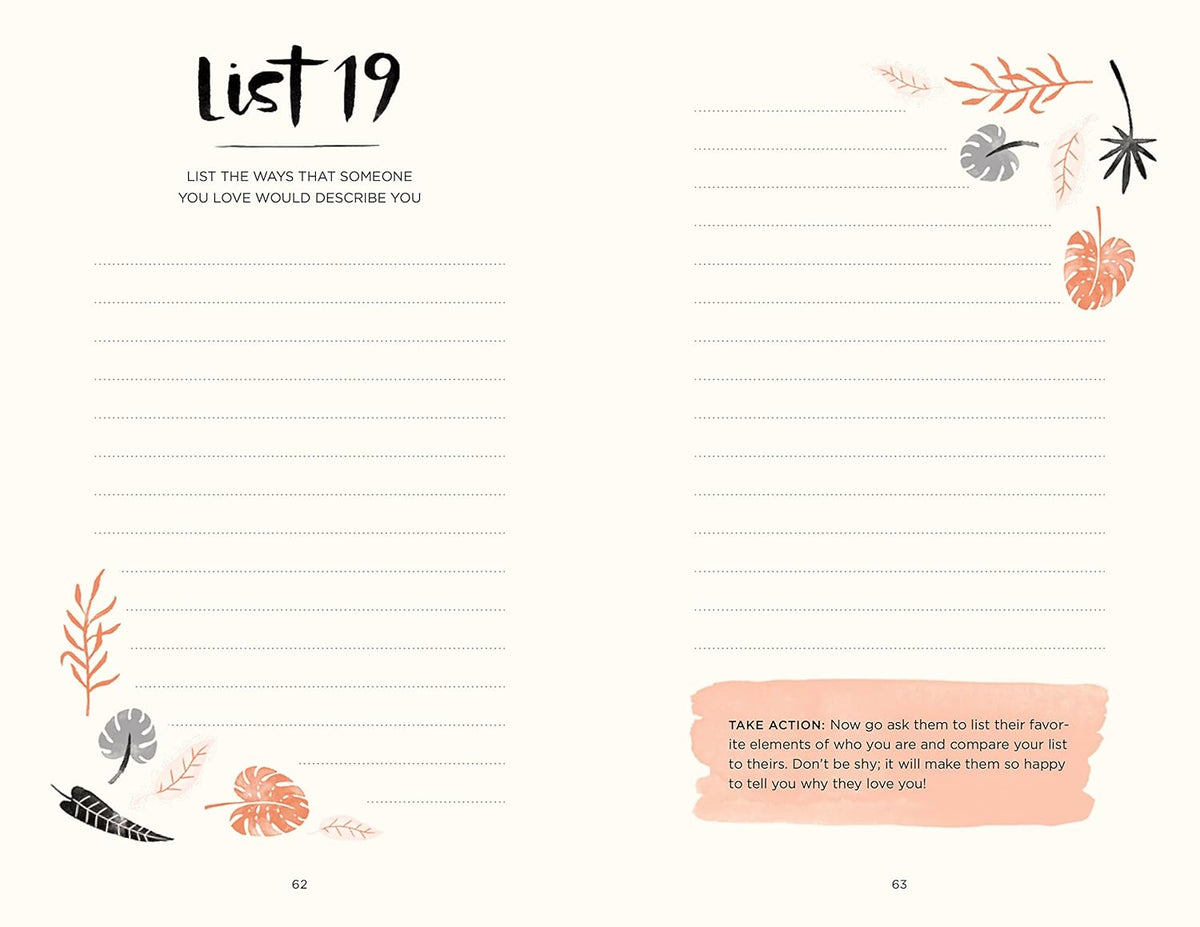 Paige Tate & Co 52 Lists for Happiness Journal (Guided Self-Love Journal) - Little Miss Muffin Children & Home