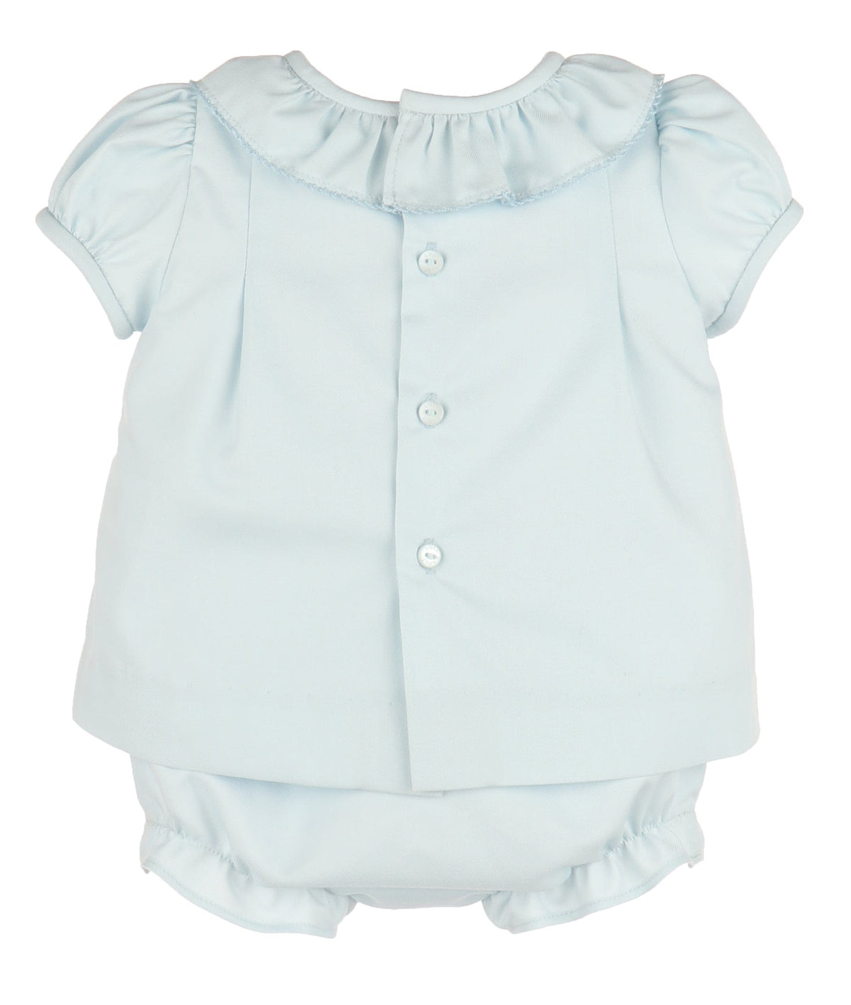 Casero & Associates Pintucks Lace Bishop, Blue - Little Miss Muffin Children & Home