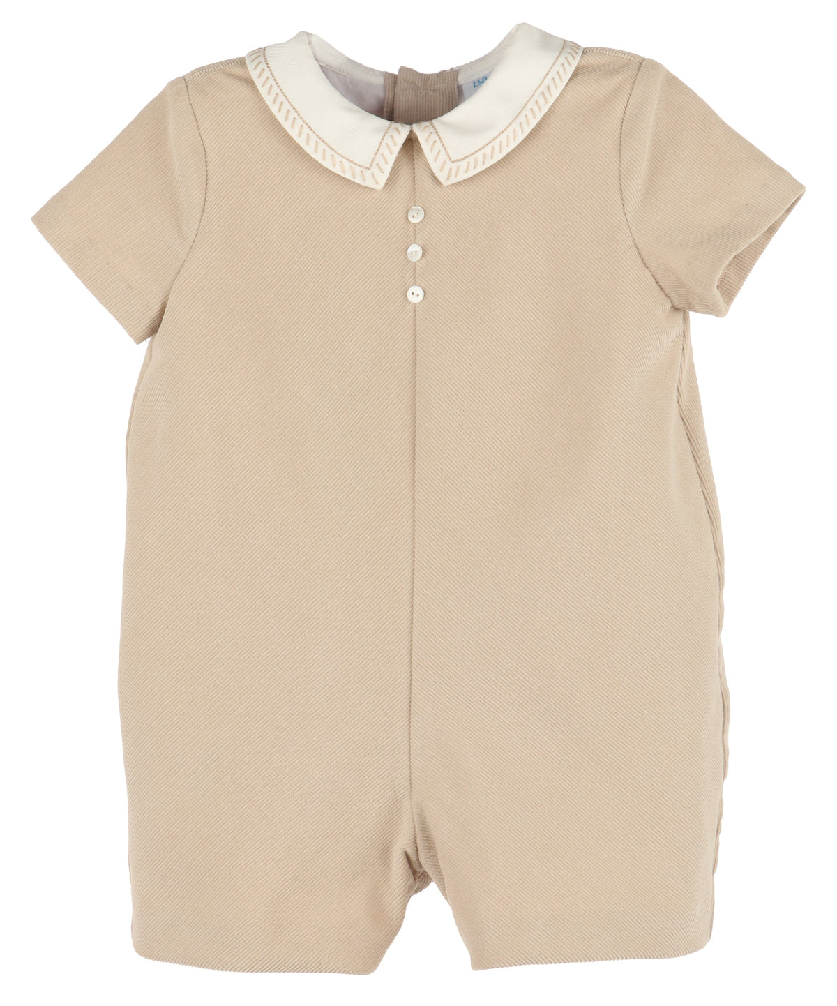 Casero & Associates Cozy Cord Boy Romper, Beige - Little Miss Muffin Children & Home
