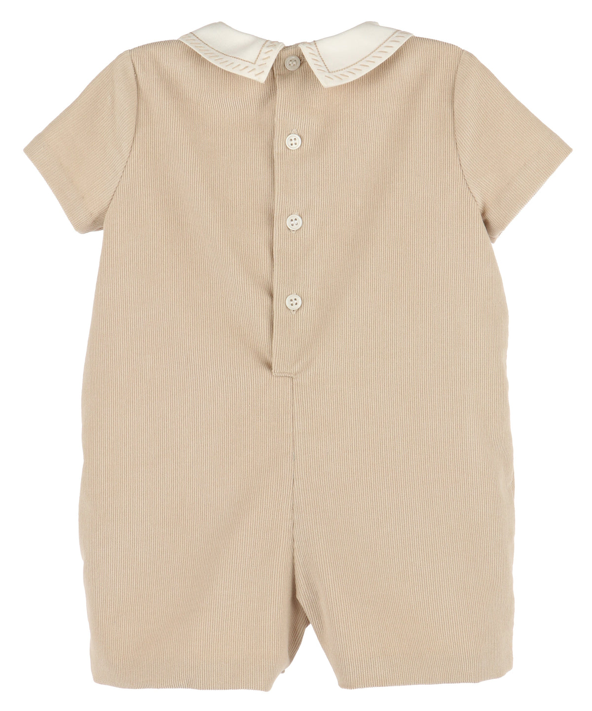 Casero & Associates Cozy Cord Boy Romper, Beige - Little Miss Muffin Children & Home