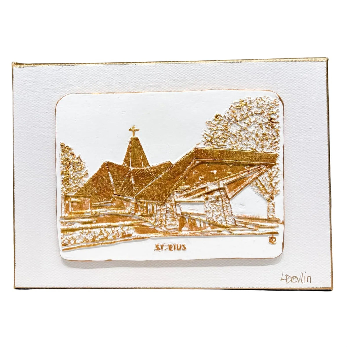 Lisa Devlin Designs St. Pius Church Clay Artwork on Canvas | New Orleans Wall Art by Lisa Devlin - Little Miss Muffin Children & Home