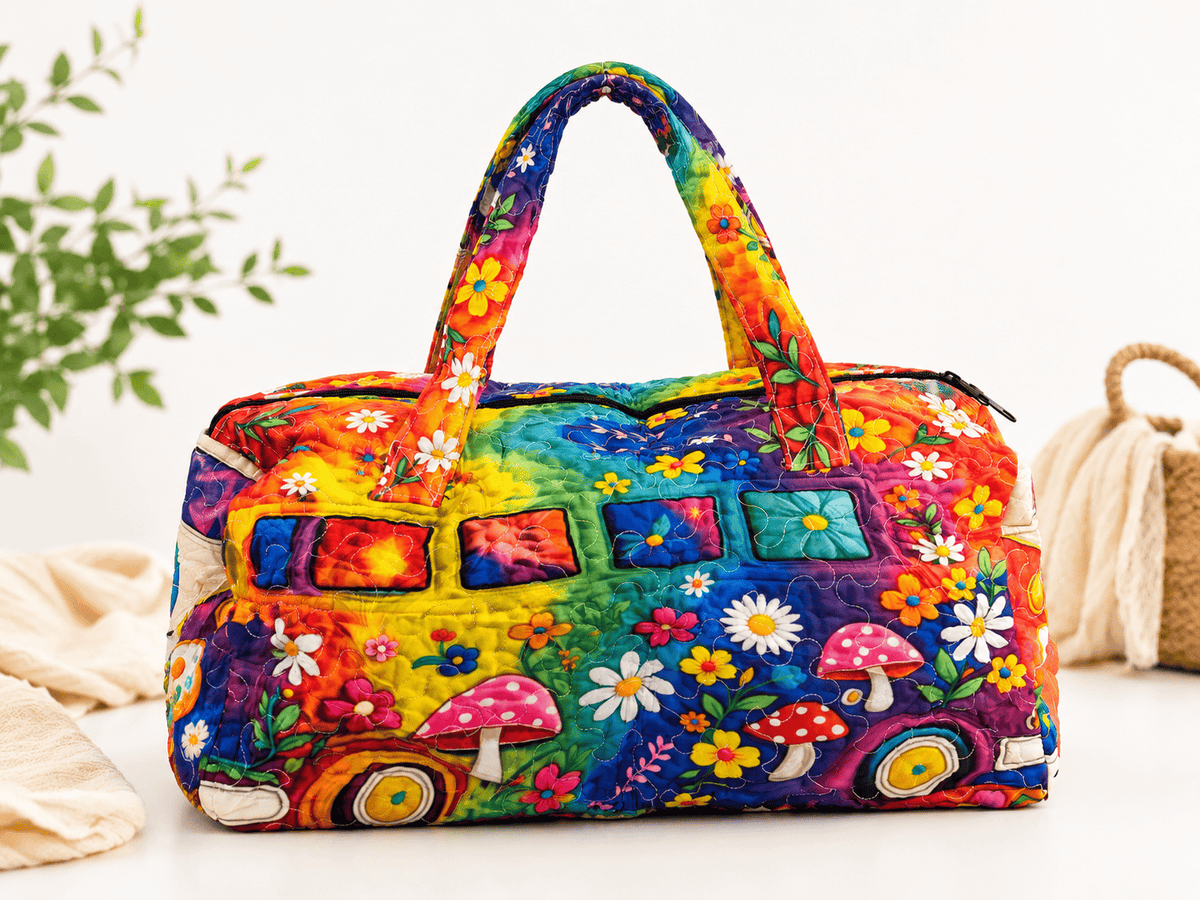 Sheer Trend Rainbow Hippie Bus 3D Print Duffle Bag - Little Miss Muffin Children & Home