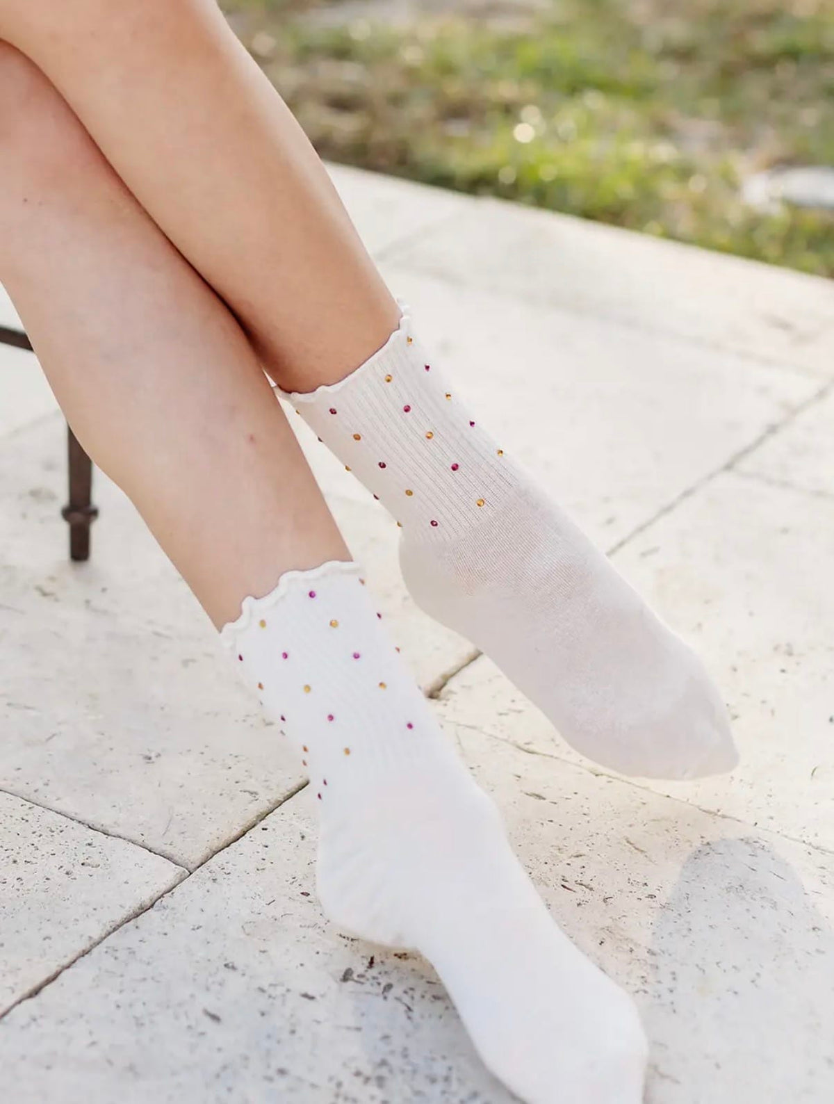 Blended Spirit Gameday Purple & Gold Stoned Socks - Little Miss Muffin Children & Home