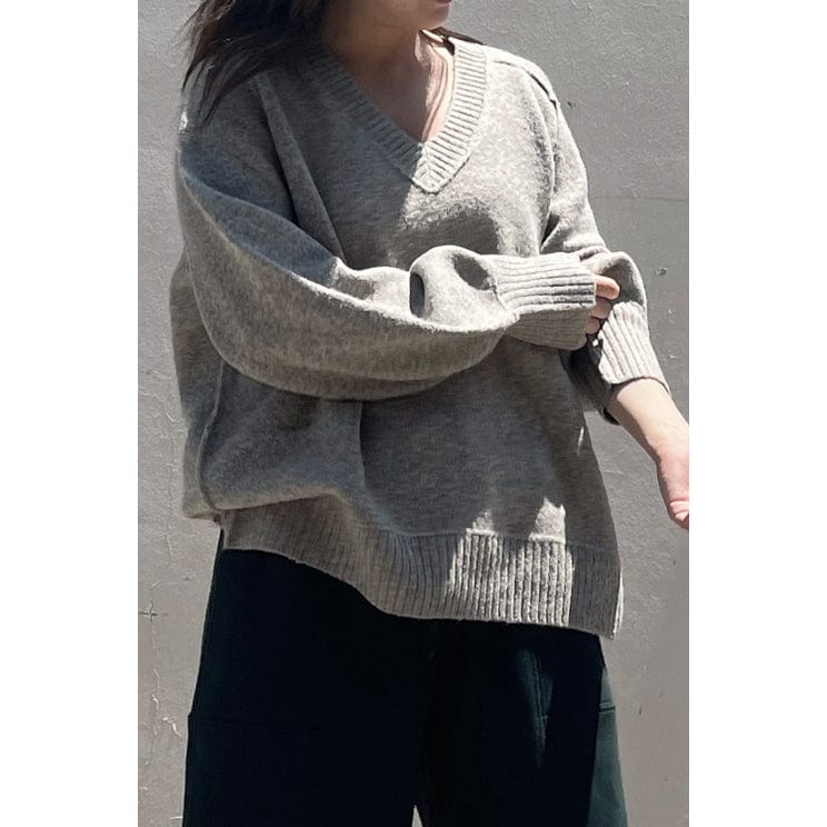 oversized sweater in heather grey