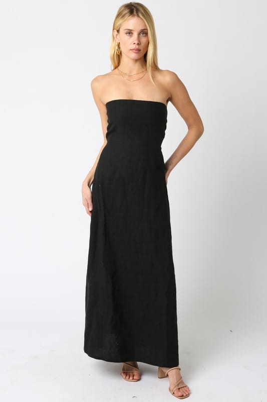 Irise Linen Maxi Dress in Navy
