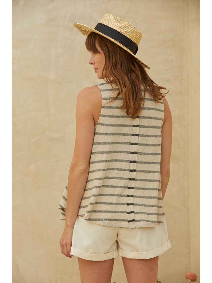By Together By Together Marty Stripe Sleeveless Top - Little Miss Muffin Children & Home