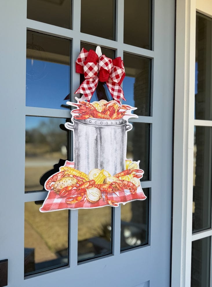 Front Porch Elegance Let the Good Time Boil Door Hanger - Little Miss Muffin Children & Home