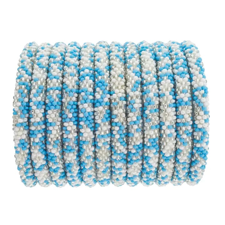 Aid Through Trade Aid Through Trade Roll-On® Carolina Blue & White Speckled Bracelet - Little Miss Muffin Children & Home