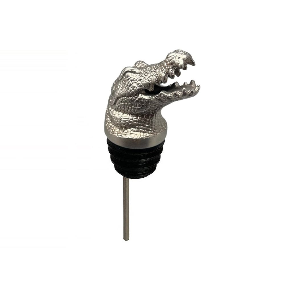 Menagerie Stainless Steel Carved Alligator Wine Pourer - Aerator - Little Miss Muffin Children & Home