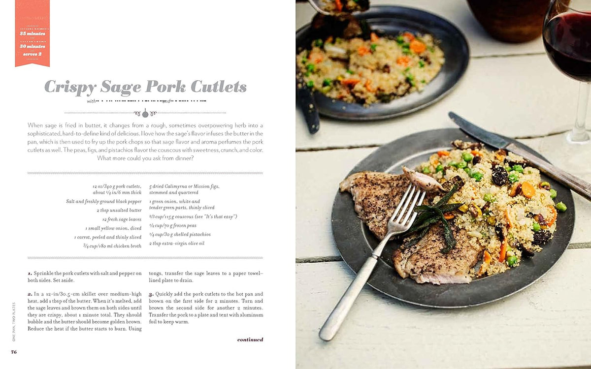 Hachette Book Group One Pan, Two Plates: More Than 70 Complete Weeknight Meals for Two - Little Miss Muffin Children & Home