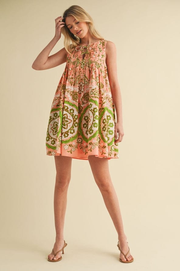 &merci Exclusive Print Mini Dress with Pleating - Little Miss Muffin Children & Home