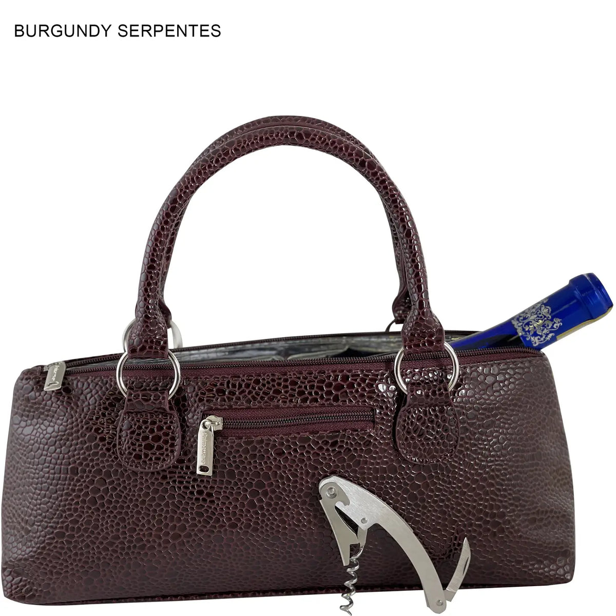 Primeware Burgundy Serpentes Insulated Single Bottle Wine Clutch - Little Miss Muffin Children & Home