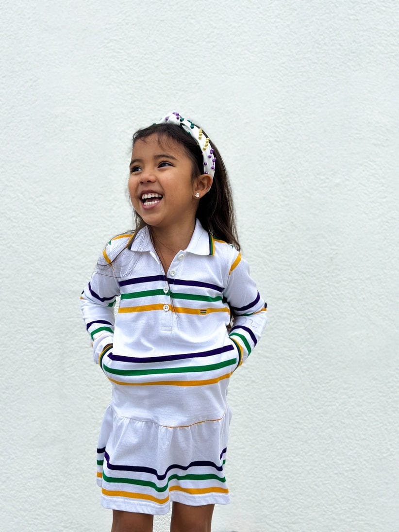 Mardi Gras Creations Mardi Gras Creations White Infinity Youth Dress - Little Miss Muffin Children & Home