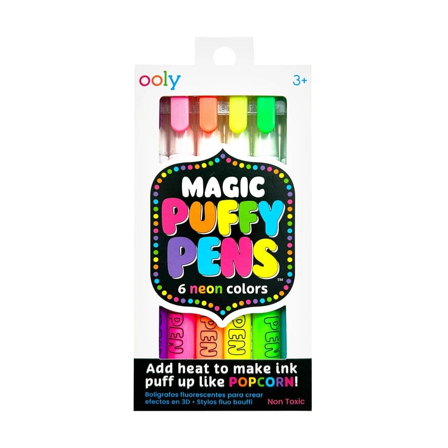 Ooly Ooly Magic Neon Puffy Pens, Set of 6 - Little Miss Muffin Children & Home