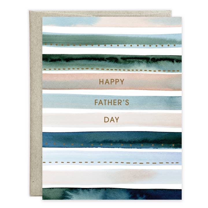 Soft Blue Stripe With Scripture Father's Day Greeting Card