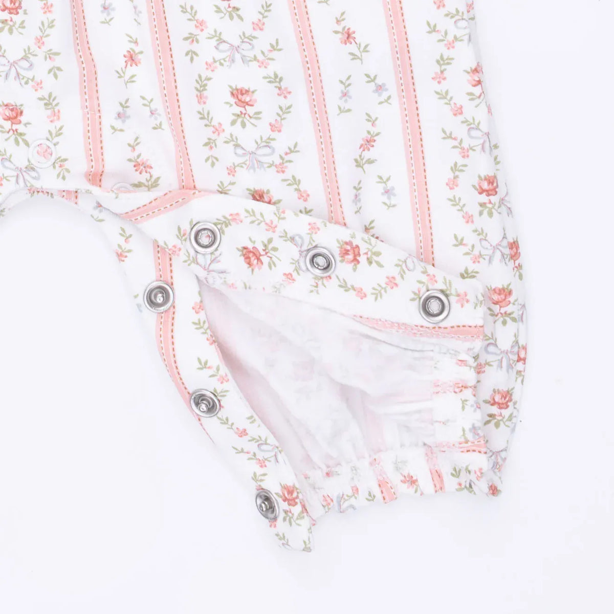 Angel Dear Marnie Rosebud Stripe Long Sleeve Petal Ruffle Romper - Little Miss Muffin Children & Home