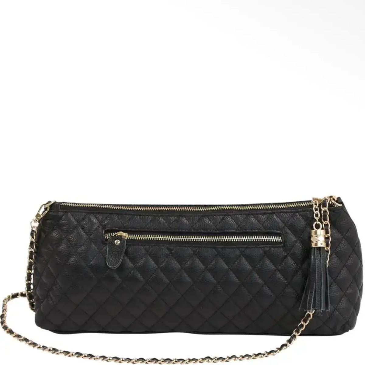 Black Soiree Leather Single Bottle Wine Purse