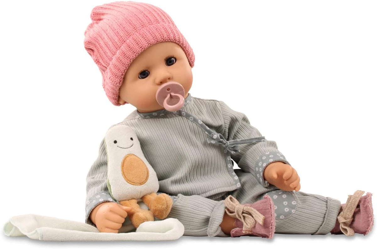 Gotz Gotz Cookie 19" Weighted Soft Baby Doll with Blue Sleeping Eyes, Grey Outfit - Little Miss Muffin Children & Home