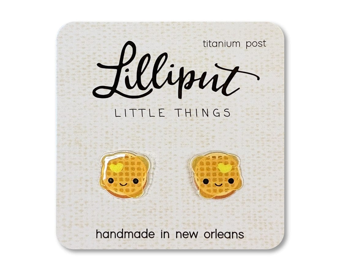 Lilliput Little Things Lilliput Little Things Kawaii Waffle Earrings - Little Miss Muffin Children & Home