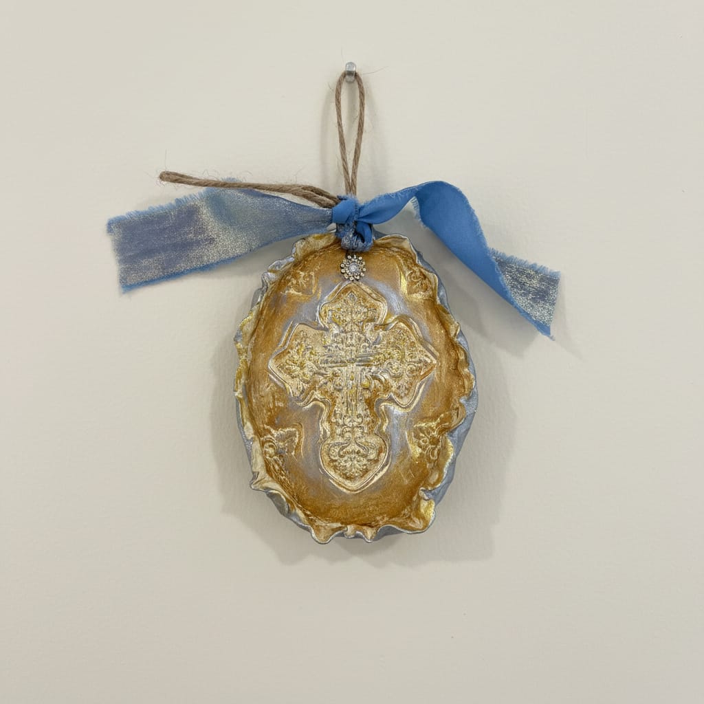 Lisa Devlin Designs Crucifux with Scrolls Religious Plaque - Little Miss Muffin Children & Home