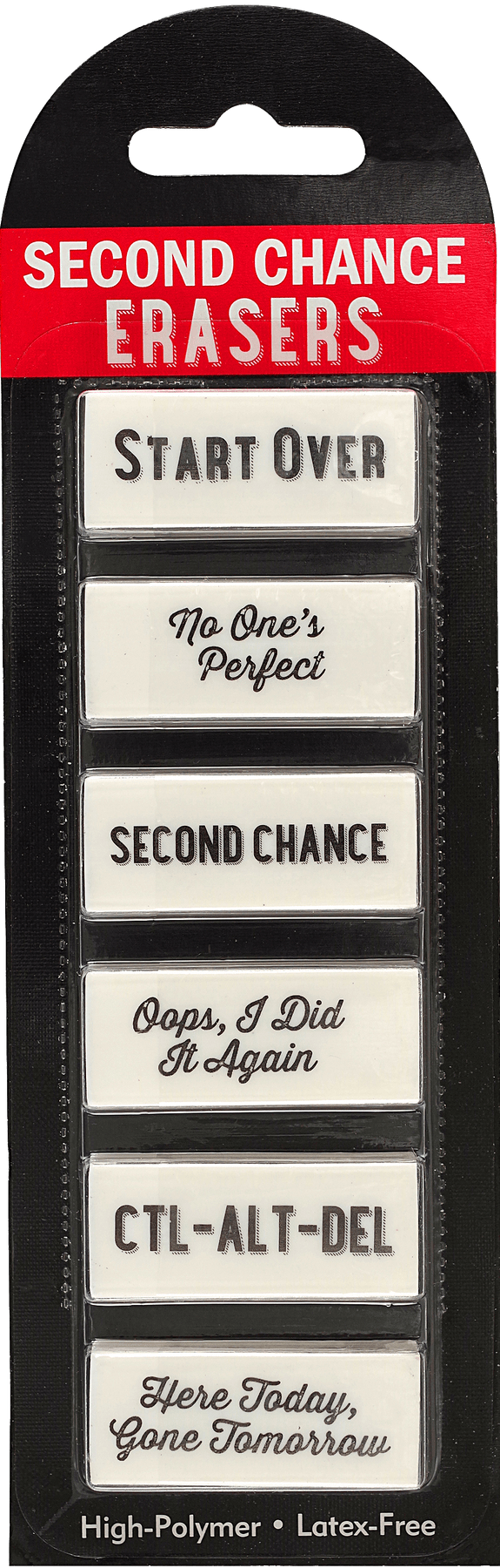 Peter Pauper Press Peter Pauper Press Second Chance Erasers (Set of 6) High-Polymer, Latex-Free - Little Miss Muffin Children & Home