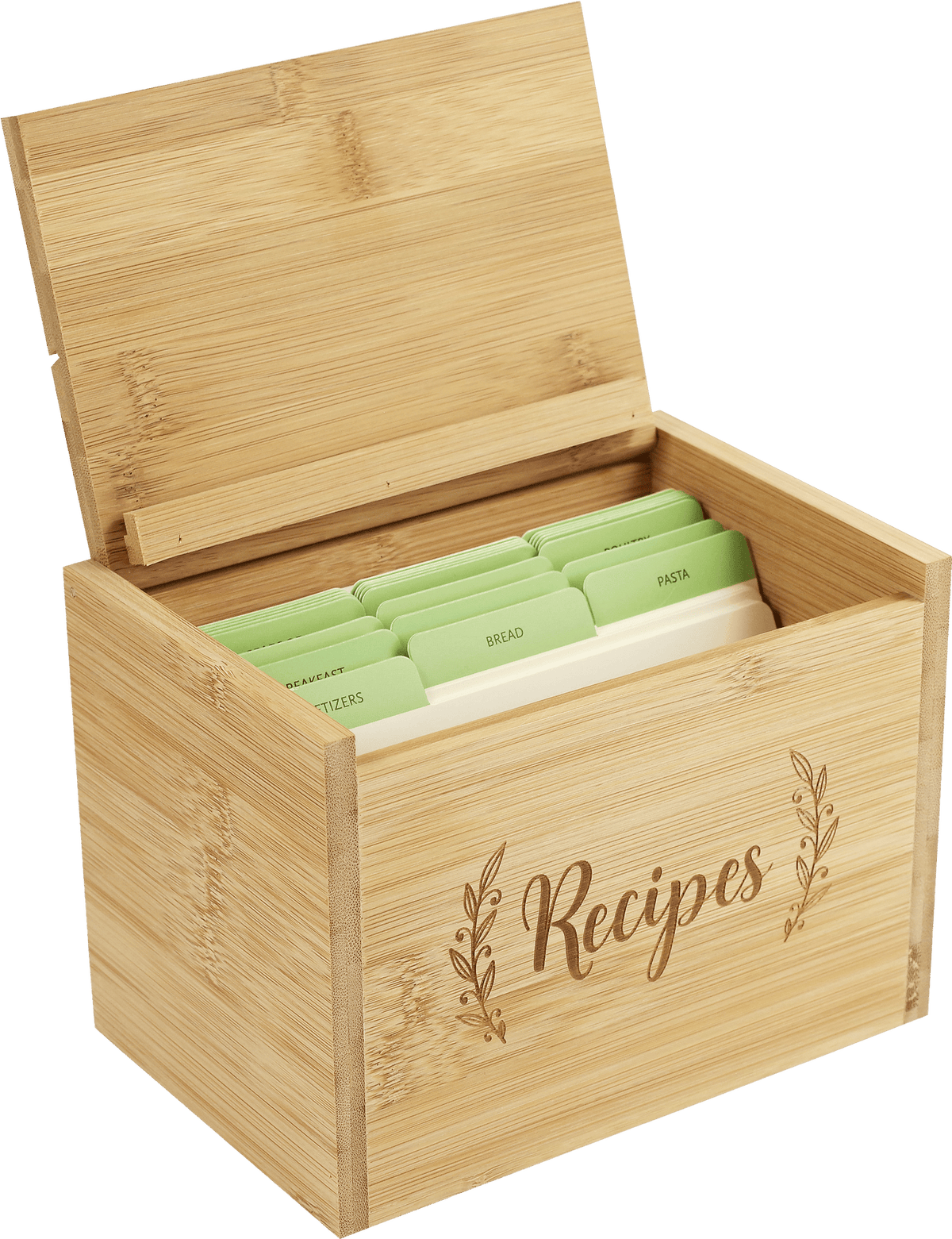 Bamboo Recipe Box Set