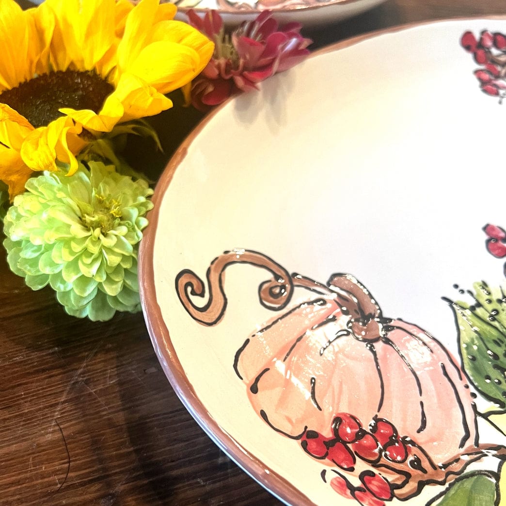 Magnolia Creative Co Fall Pumpkins Oval Platter, styled for Thanksgiving
