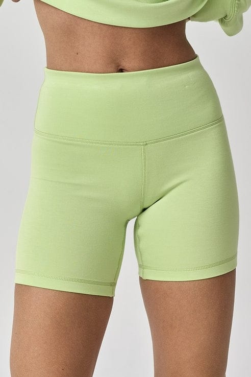 Papermoon Papermoon Zoey Loose Fit Seam Top and Bike Shorts Set in Lime - Little Miss Muffin Children & Home