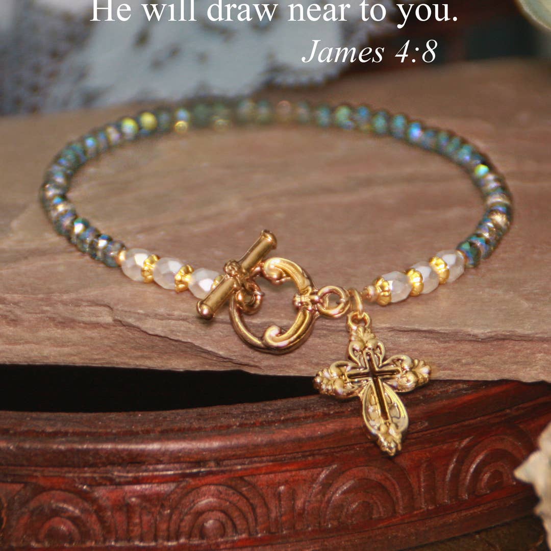 Inspirational Jewels316 Scripture "Draw Near to God" Beaded Bracelet - Little Miss Muffin Children & Home