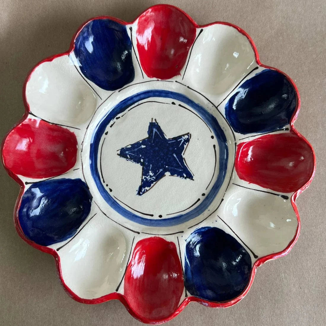 Heartfelt Traditions Patriotic Egg Tray - Little Miss Muffin Children & Home