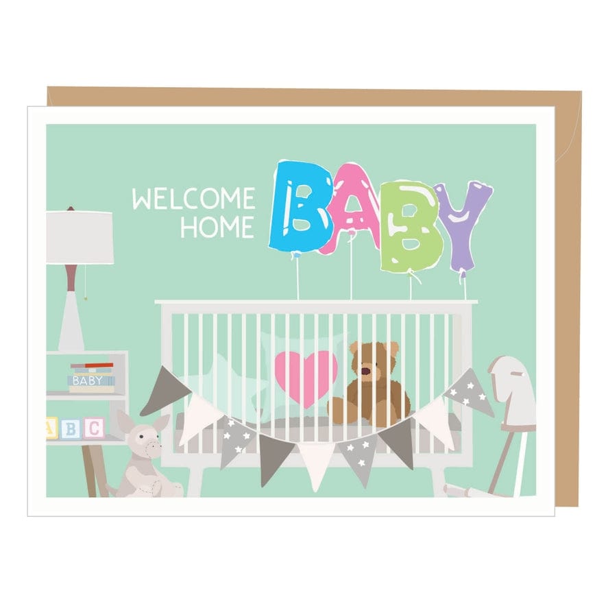 Apartment 2 Cards Apartment 2 Cards Welcome Home New Baby Greeting Card - Little Miss Muffin Children & Home
