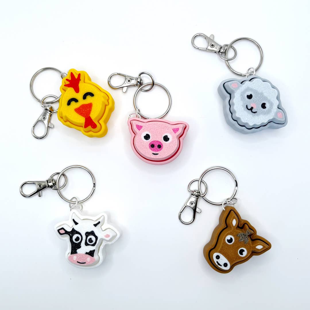 PYE Games Farm Animal Clicker Keychain, 6 Available Styles - Little Miss Muffin Children & Home
