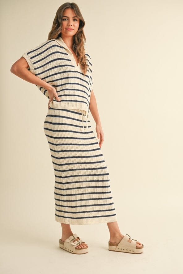 Miou Muse Striped Knit Long Skirt - Little Miss Muffin Children & Home