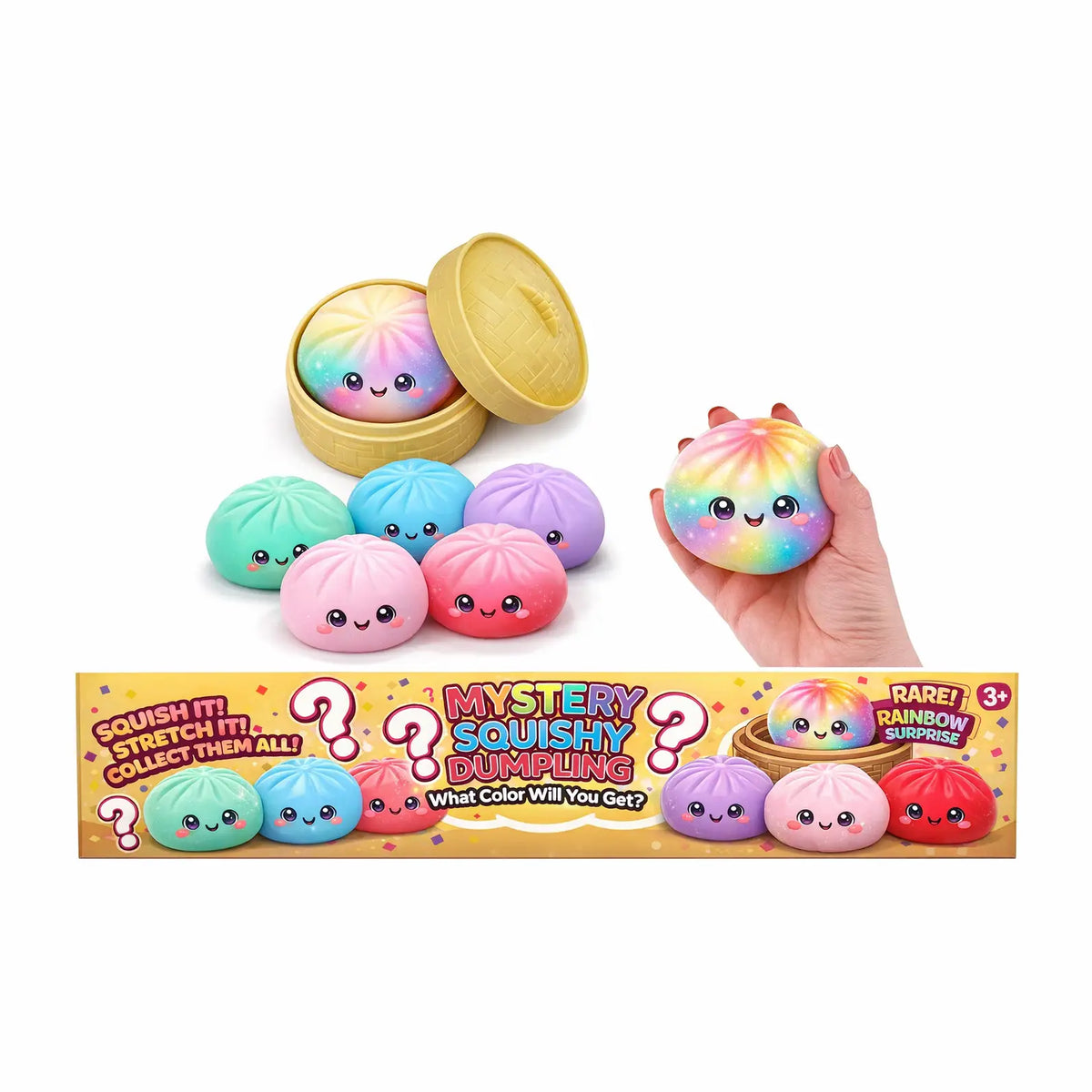 Handee Products Mystery Metallic Color 4" Squishy Dumpling - Little Miss Muffin Children & Home