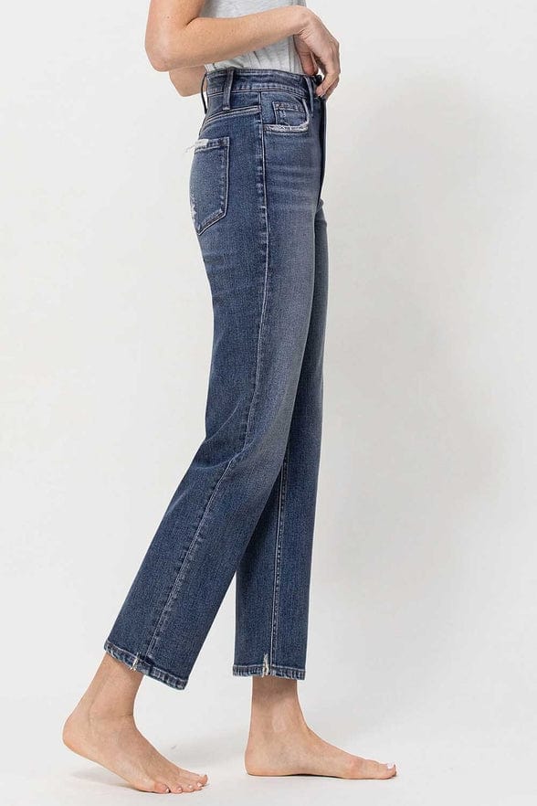 Flying Monkey Flying Monkey High Rise Straight Leg Ankle Jean - Little Miss Muffin Children & Home