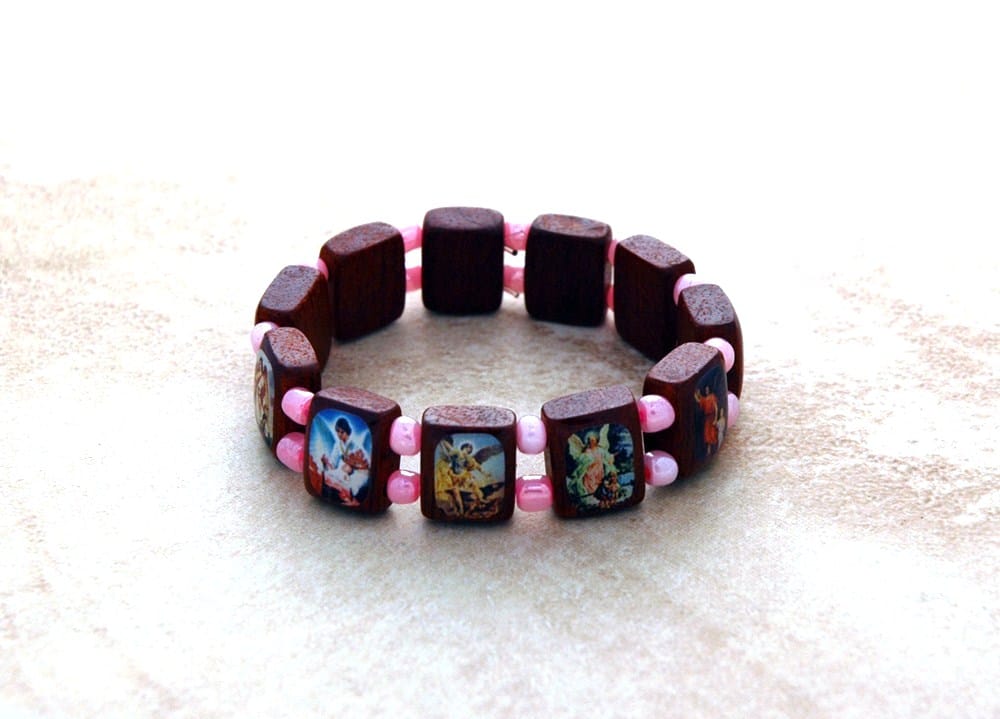 Contreras Designs Child's Angel Bracelet with Brazilian Wood Beads - Little Miss Muffin Children & Home