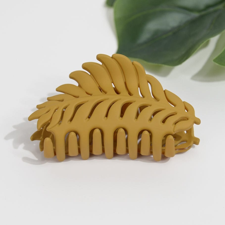 The Diva Soap The Diva Soap Matte Leaf Hair Claw Clip in Yellow - Little Miss Muffin Children & Home