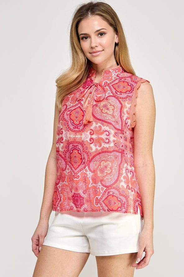 Ellison Ellison Sleeveless Print Blouse - Little Miss Muffin Children & Home