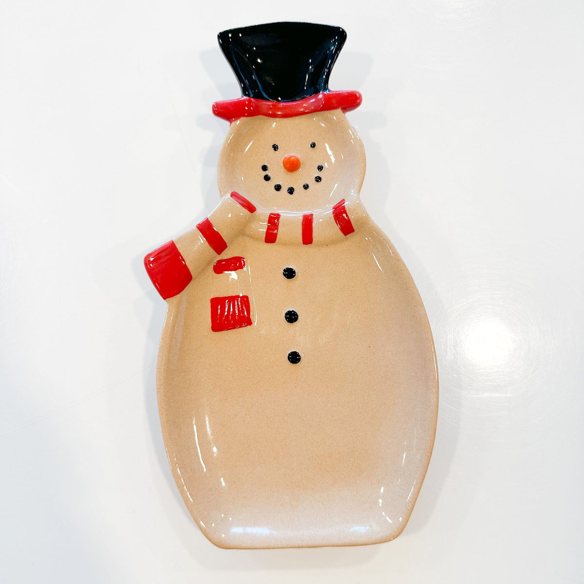 Creative Co-op Hand-Painted Stoneware Snowman Dish - Little Miss Muffin Children & Home
